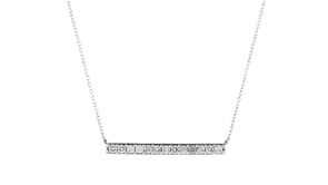 1.00 ct. t.w. Diamond Bar Necklace in 14kt White Gold
