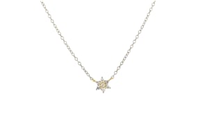 10 ct. t.w. Diamond Flower Necklace in 14kt Yellow Gold