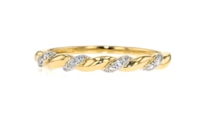 Diamond-Accented Twisted Ring in 14kt Yellow Gold