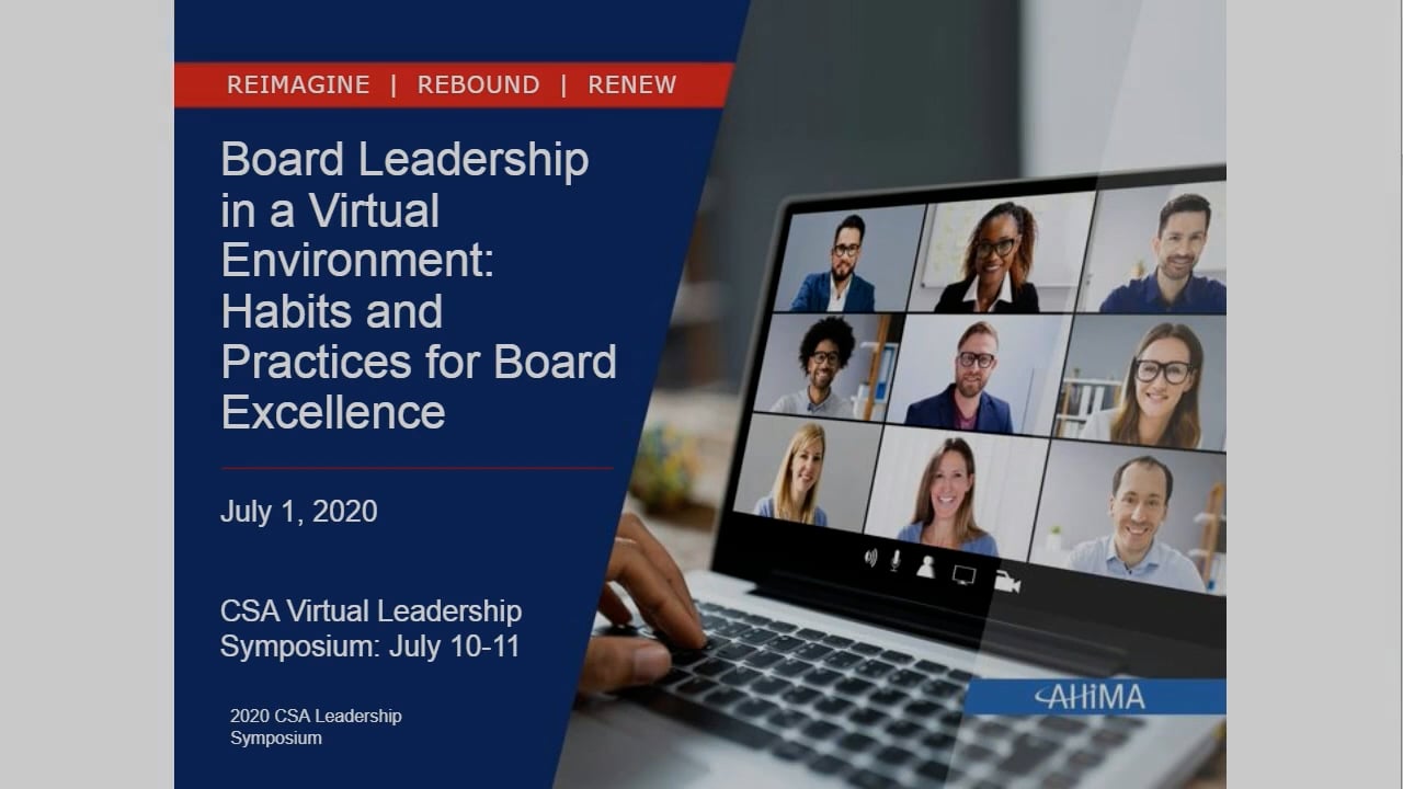 Board Leadership in a Virtual Environment on Vimeo
