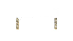 33 ct. t.w. Diamond Huggie Hoop Earrings in 14kt Yellow Gold