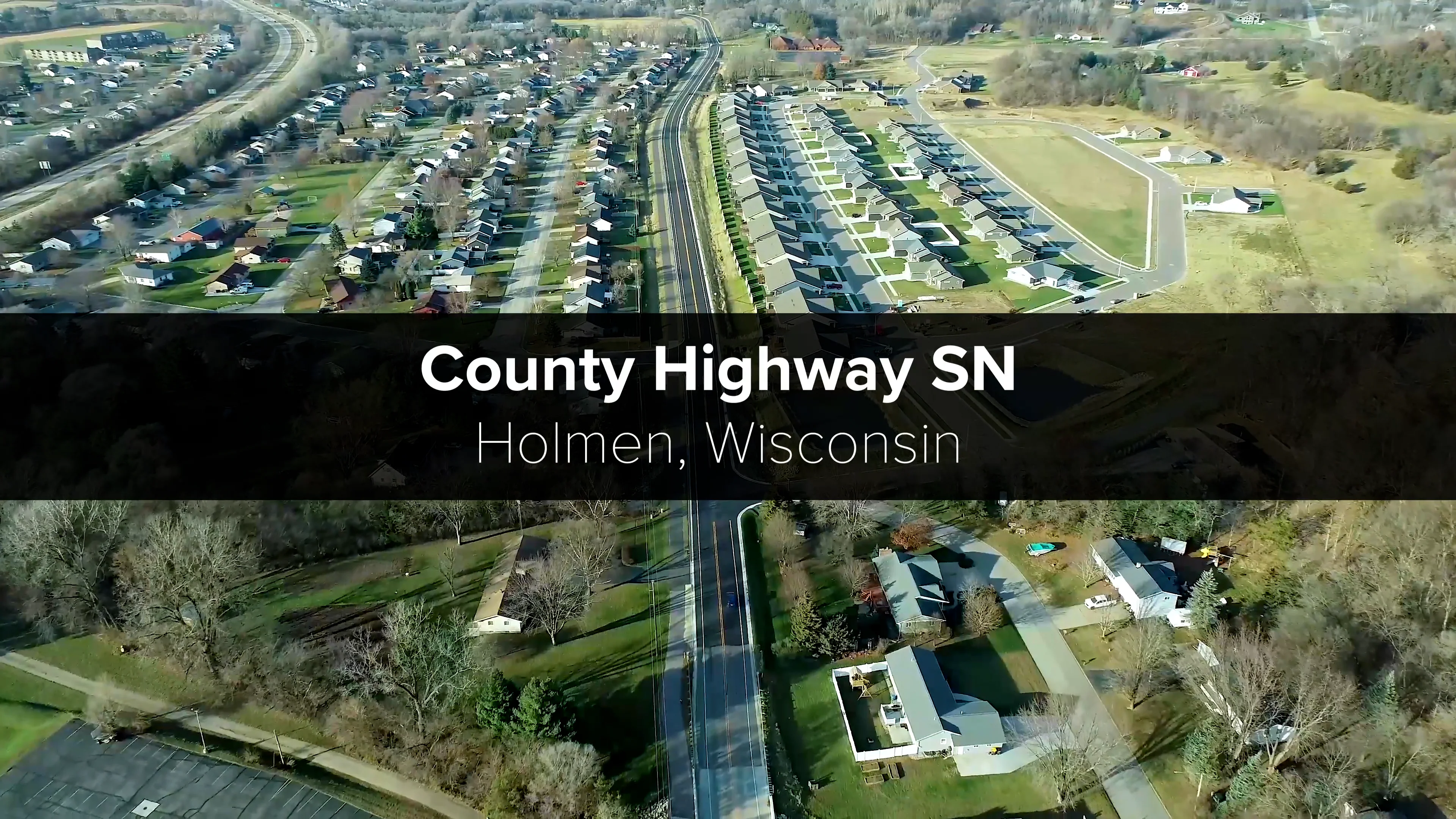 County Highway SN Holmen, Wisconsin Aerial Flight November 23, 2021