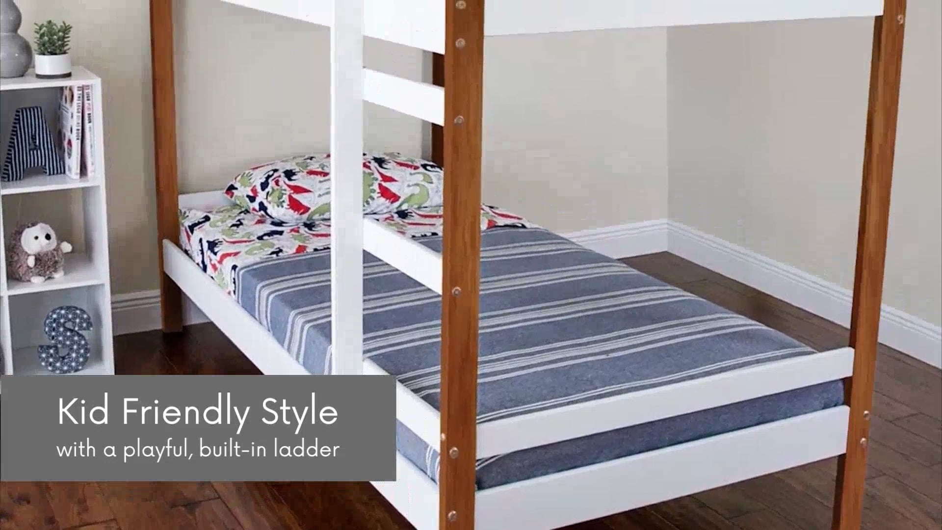 Letto Bunk Beds Natural and White by P'kolino on Vimeo
