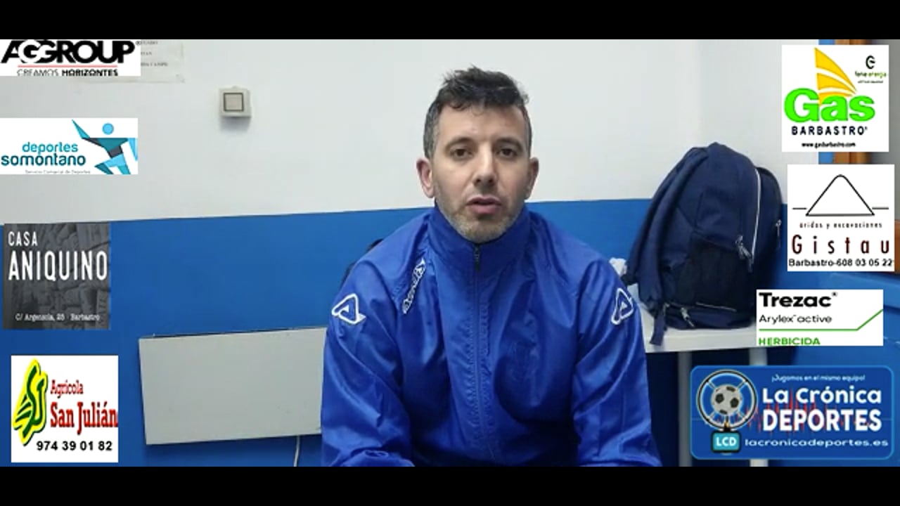 CARLOS GALLIZO (Entrenador Santa Anastasia) CD Caspe 1-1 Santa Anastasia / Jornada 27 / 3ª División