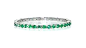 33 ct. t.w. Emerald Eternity Band in 14kt White Gold