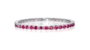33 ct. t.w. Ruby Eternity Band in 14kt White Gold