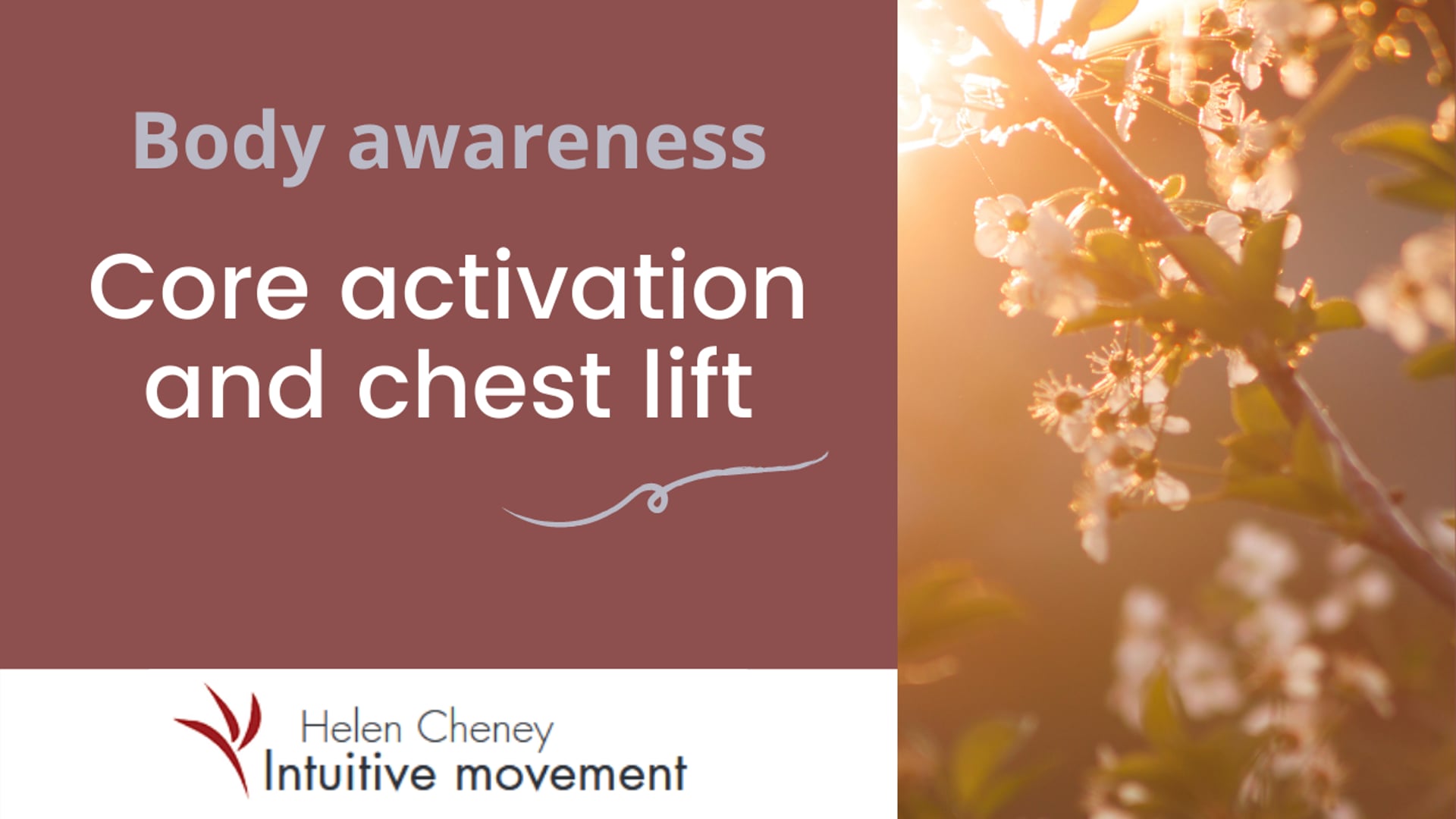 Core activation and chest lift