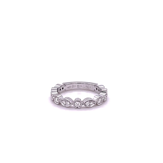 0.30 carat diamond stackable alliance in platinum with marquise design