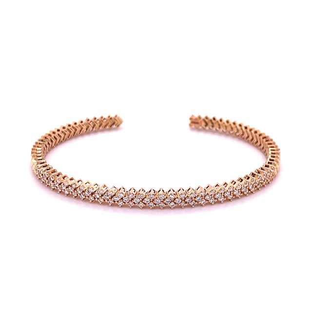 0.80 carat bracelet esclave en or rouge