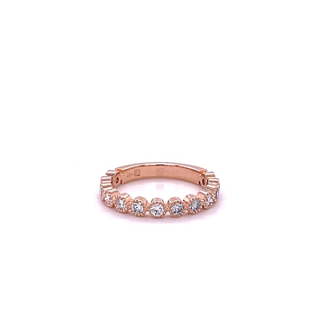 0.70 Karat Diamant Kombination Memoire Ring aus Rotgold