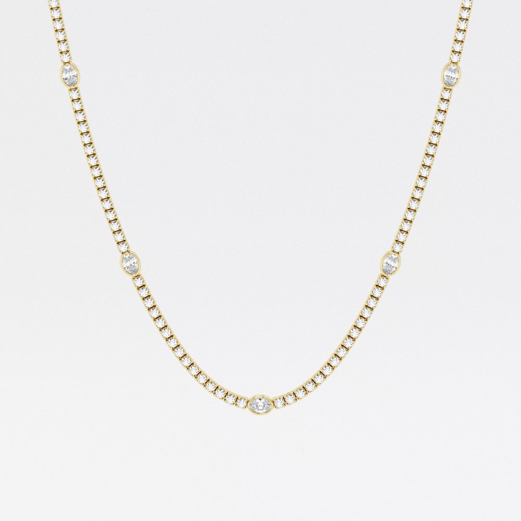 product video for näas Empowering 8 3/5 ctw Oval Lab Grown Diamond Station Tennis Necklace