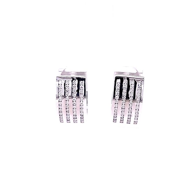 1.20 quilates pendientes diamantes en oro blanco
