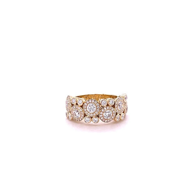 1.80 carat bague en or jaune et diamants