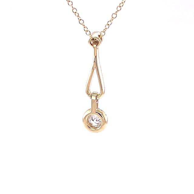 0.45 carat pendentif en or jaune et diamants