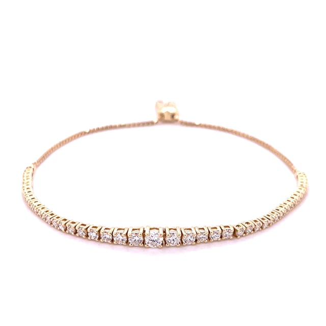 1.50 carat diamond gradient bracelet in yellow gold