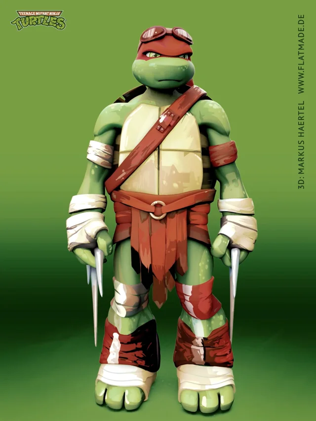 3D model Raphael Teenage Mutant Ninja Turtle VR / AR / low-poly