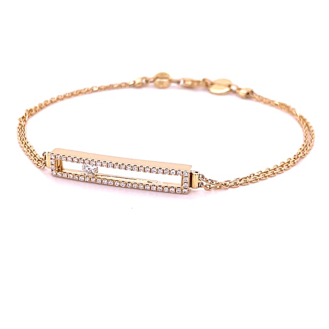 0.30克拉黃金滑鑽手鍊