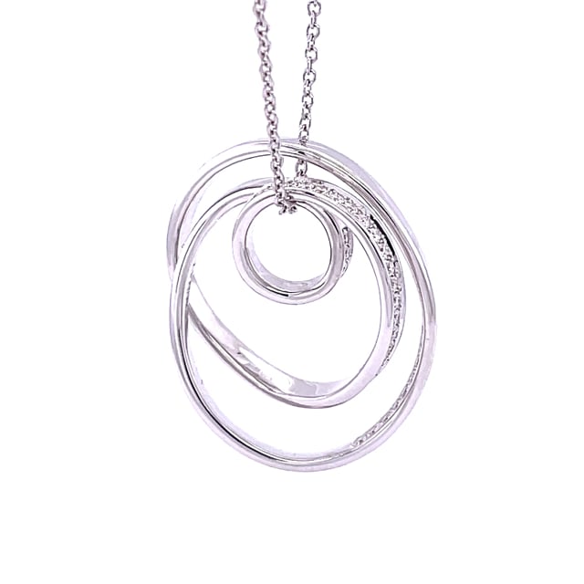 0.65 carat diamond design pendant in white gold