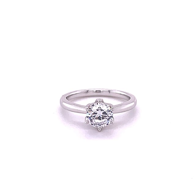 2.00 karaat solitaire ring in wit goud met ronde diamant