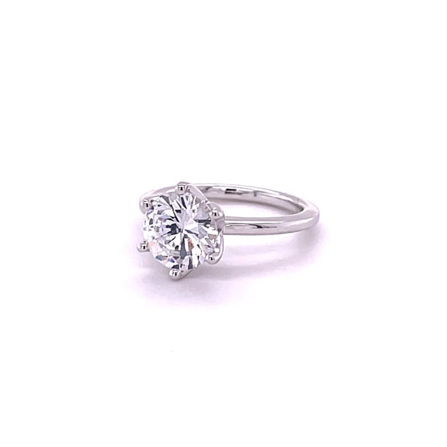 3.00 carat solitaire ring in white gold with round diamond