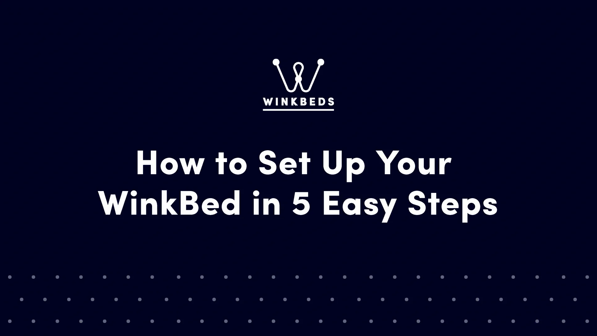 How to Set Up Your WinkBed on Vimeo