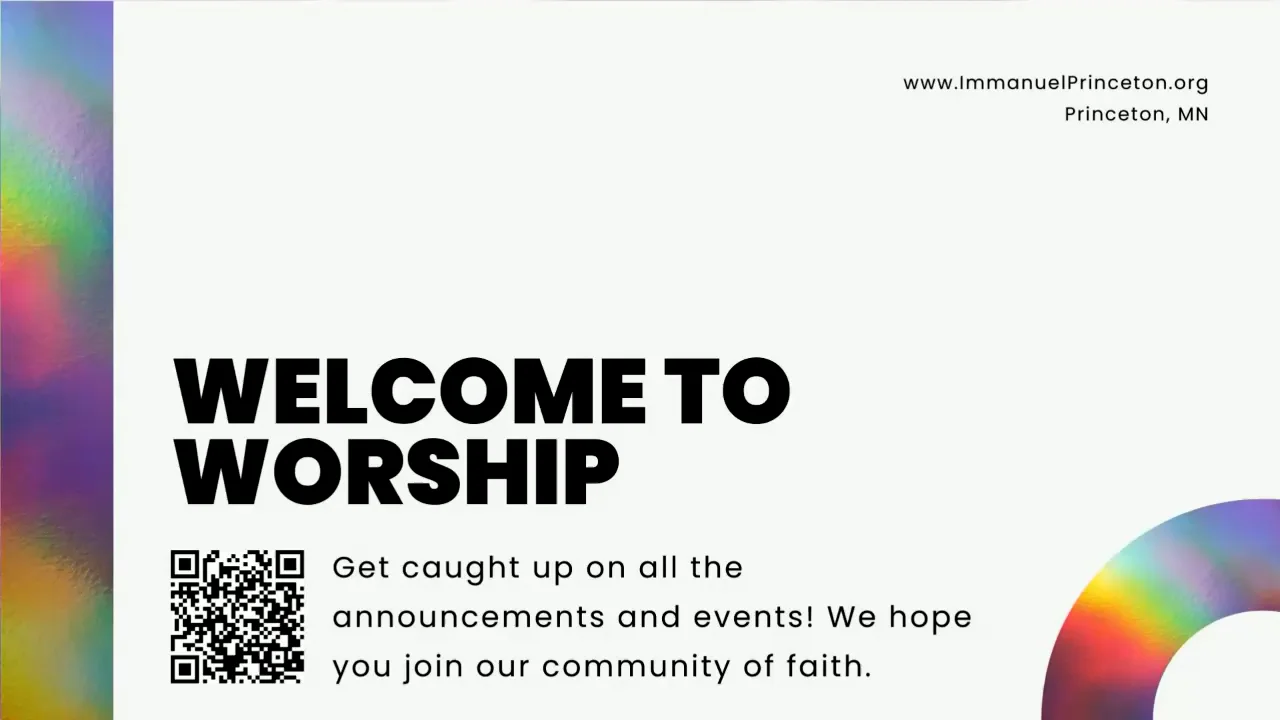 Welcome to the Worship with Immanuel Lutheran in Princeton, MN on Vimeo