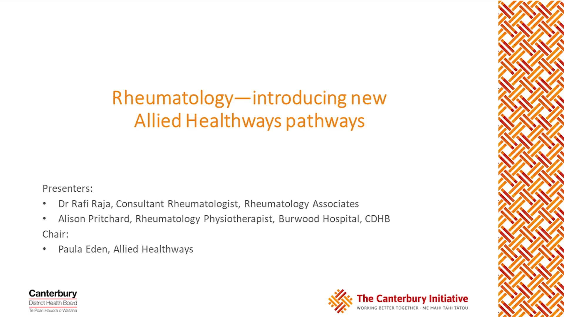 AlliedHealthways - AHL - March 2022 - Rheumatology - Dr Rafi Raja ...