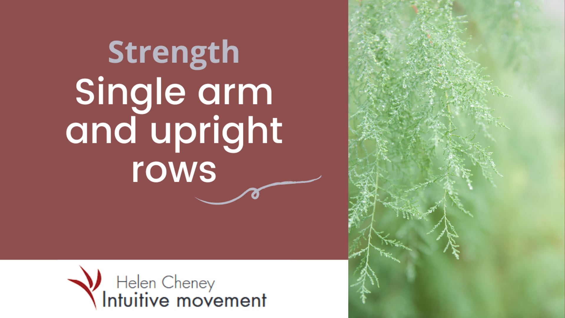 Single arm and upright rows