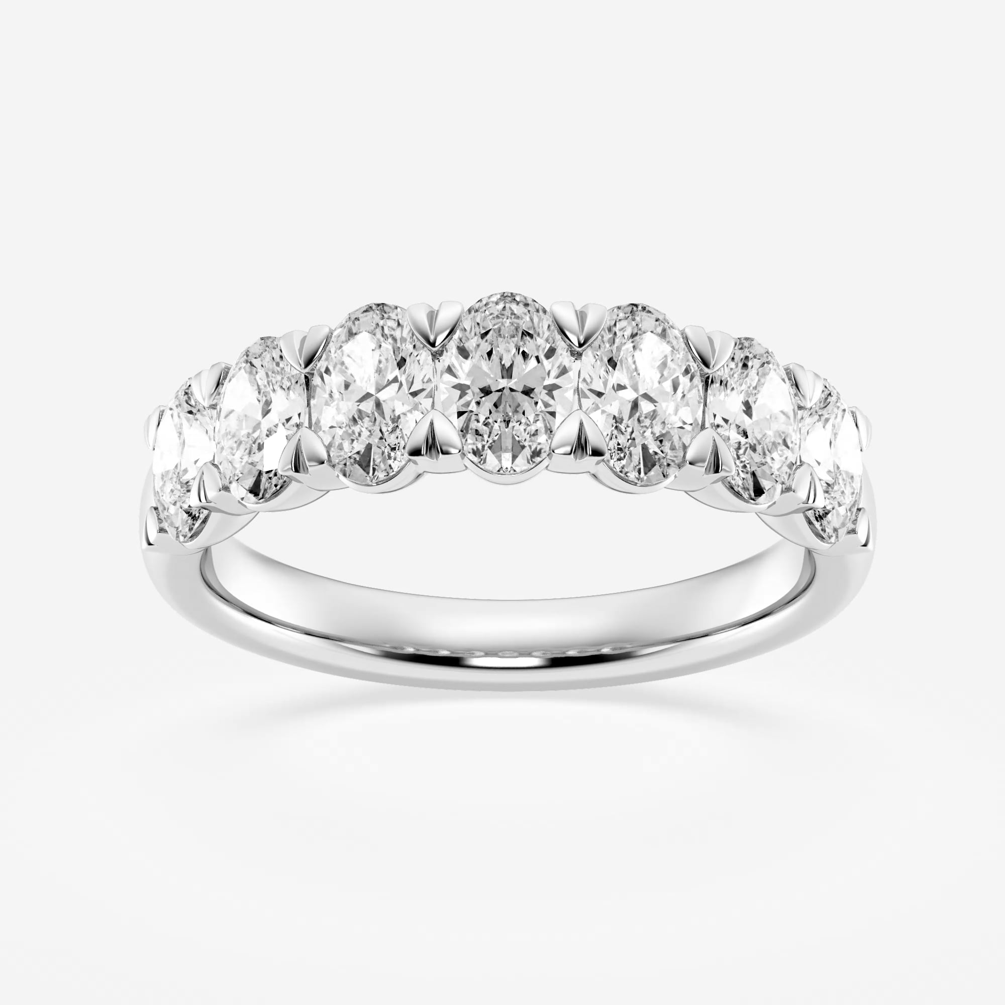 product video for 2 ctw Oval Lab Grown Diamond Seven-Stone Anniversary Band