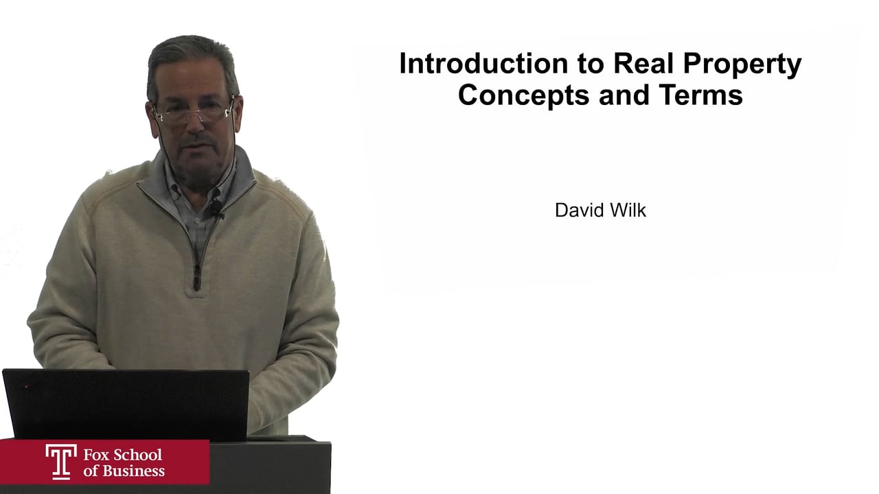 Introduction to Real Property Concepts and Terms
