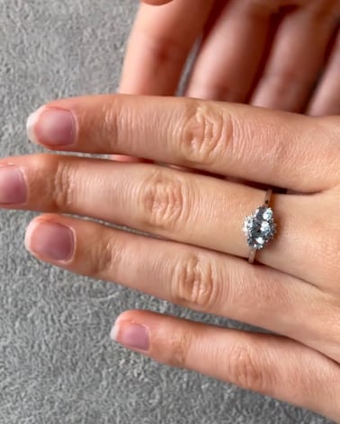 Video: 925 Silver Aqumarine Diamonds Ring
