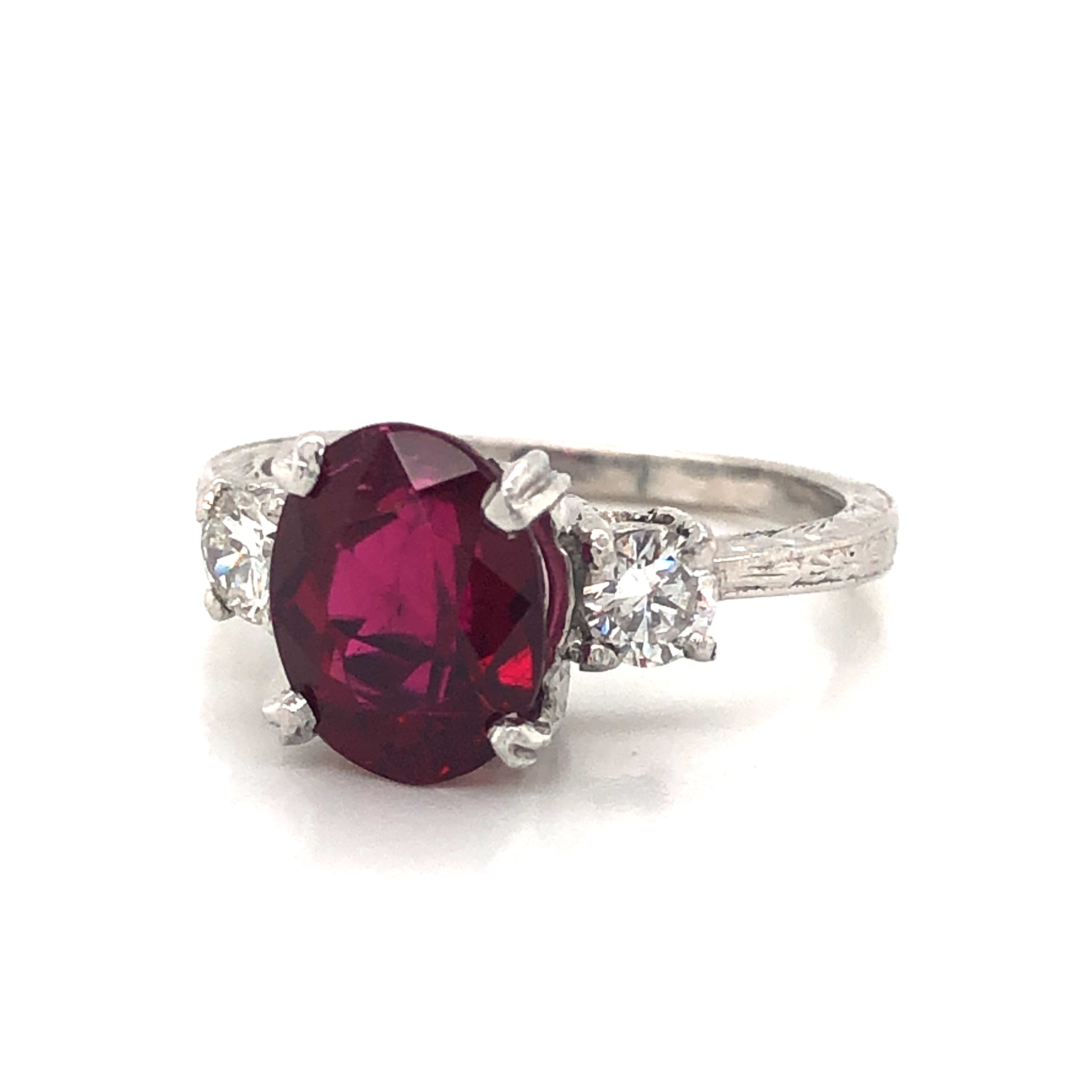 Tacori Oval Ruby Engagement Ring in Platinum on Vimeo