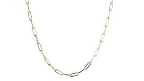 Italian 14kt Yellow Gold Paper Clip Link Necklace