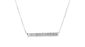50 ct. t.w. Diamond Bar Necklace in Sterling Silver