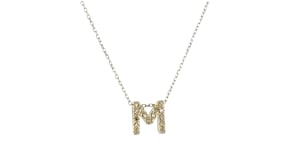 Diamond-Accented Initial Necklace in 14kt Yellow Gold