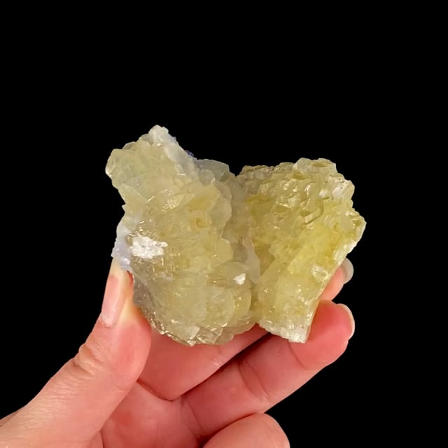 Prehnite (large gemmy crystals) with Tanzanite