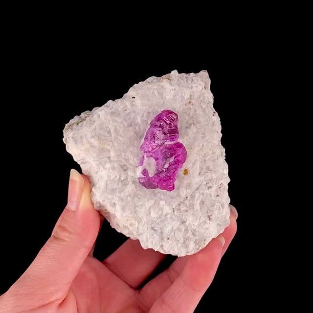 Ruby (big crystal) on marble
