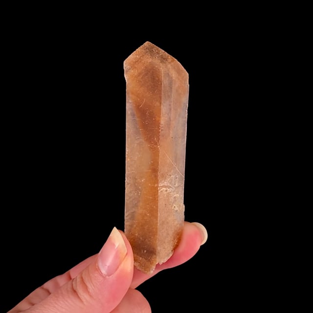 Gypsum (var: Selenite) (with ''hourglass'' sand inclusions)