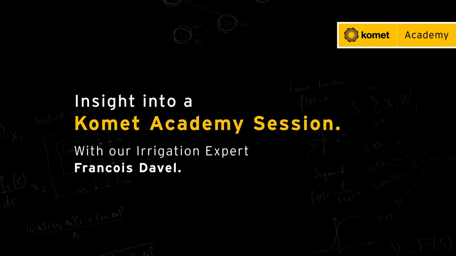 Insight Komet Academy ft. Mr. Francois Davel: Application Intensity