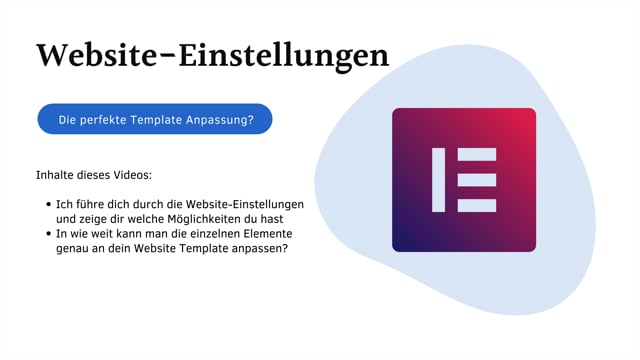 Website Einstellungen