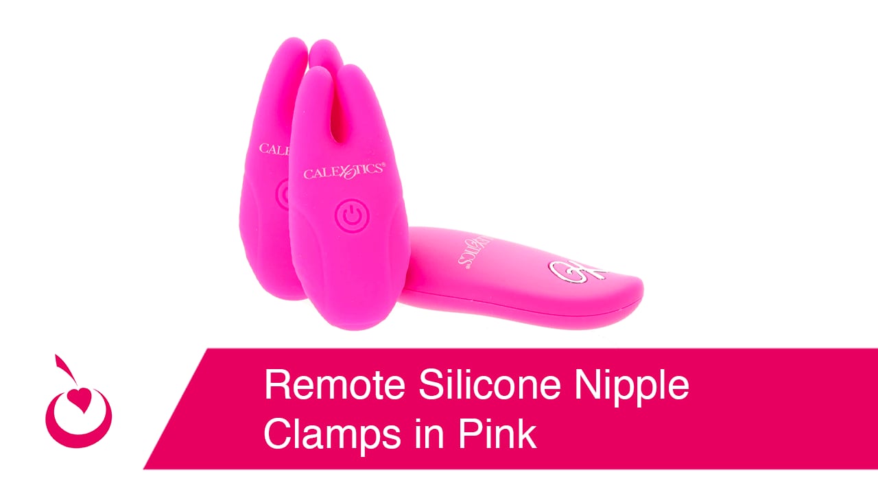 Remote Silicone Nipple Clamps in Pink