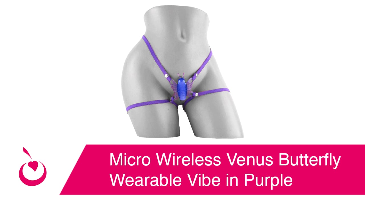 Micro Wireless Venus Butterfly Wearable Vibe in Purple