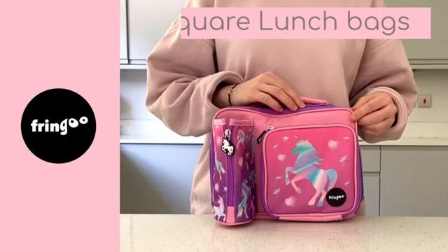 Fringoo Personalised Large Capacity Square Thermal Lunch Bag for