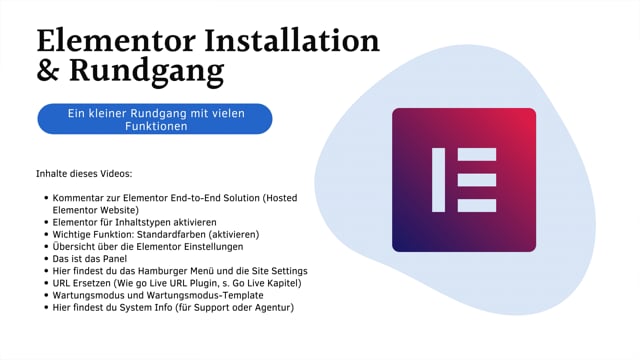 Elementor Installation & Rundgang (Kostenlos)