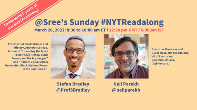 #NYTReadalong | Prof. Stefan Bradley (Black Studies, History; Amherst College)