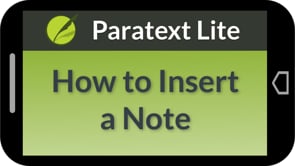 Insert a Note | PTLite 0.6