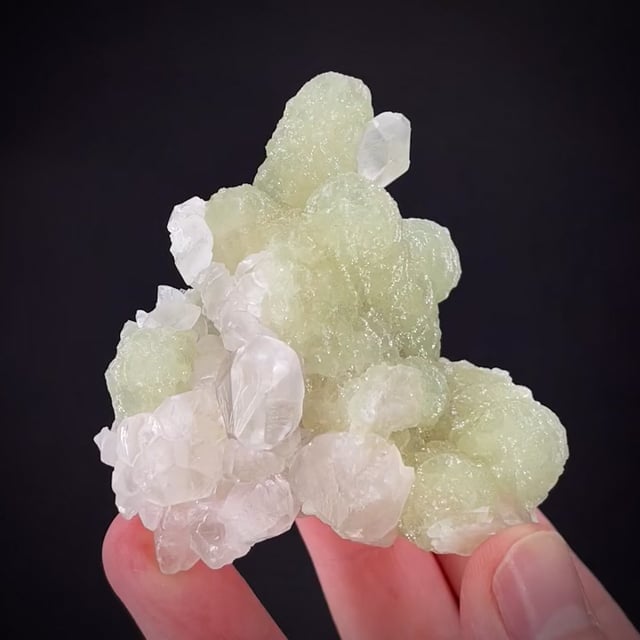 Prehnite Cast After Anhydrite With Calcite