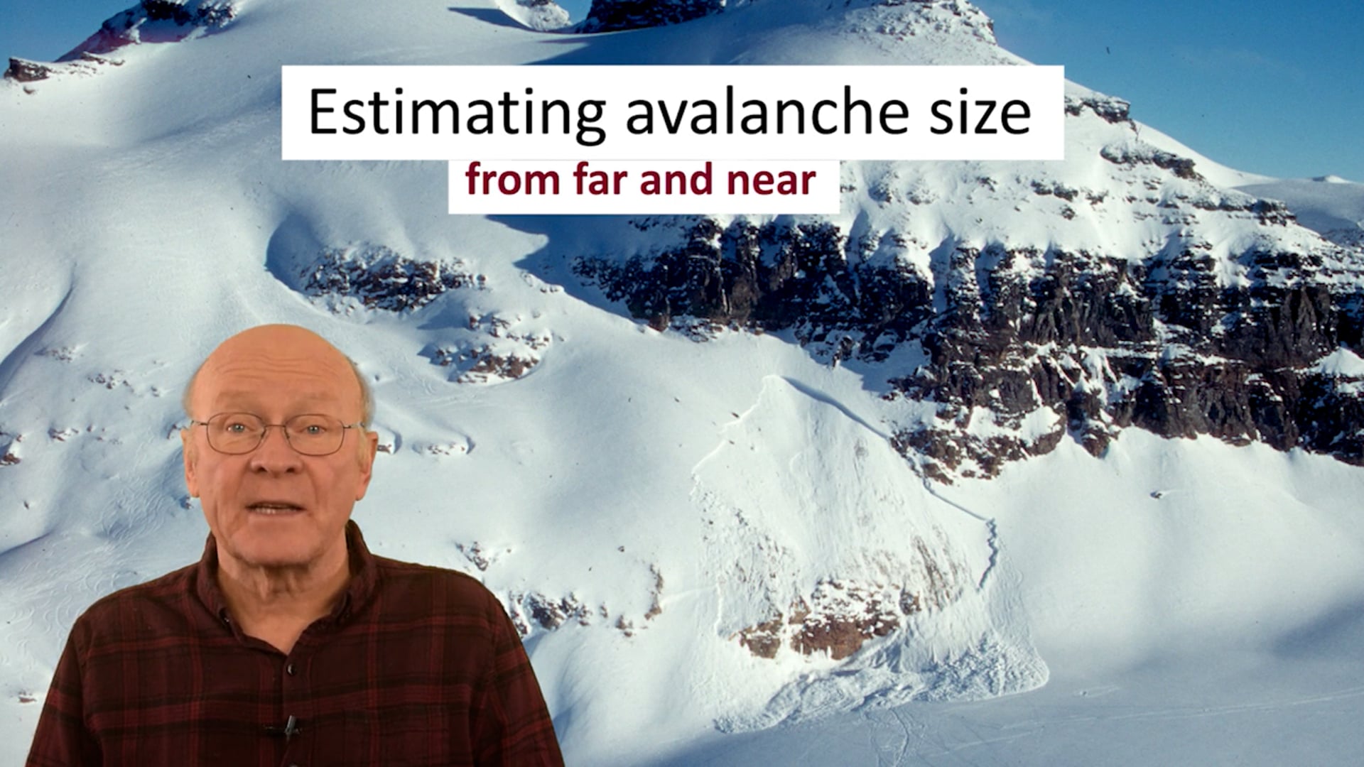 Estimating avalanche size - from far and near