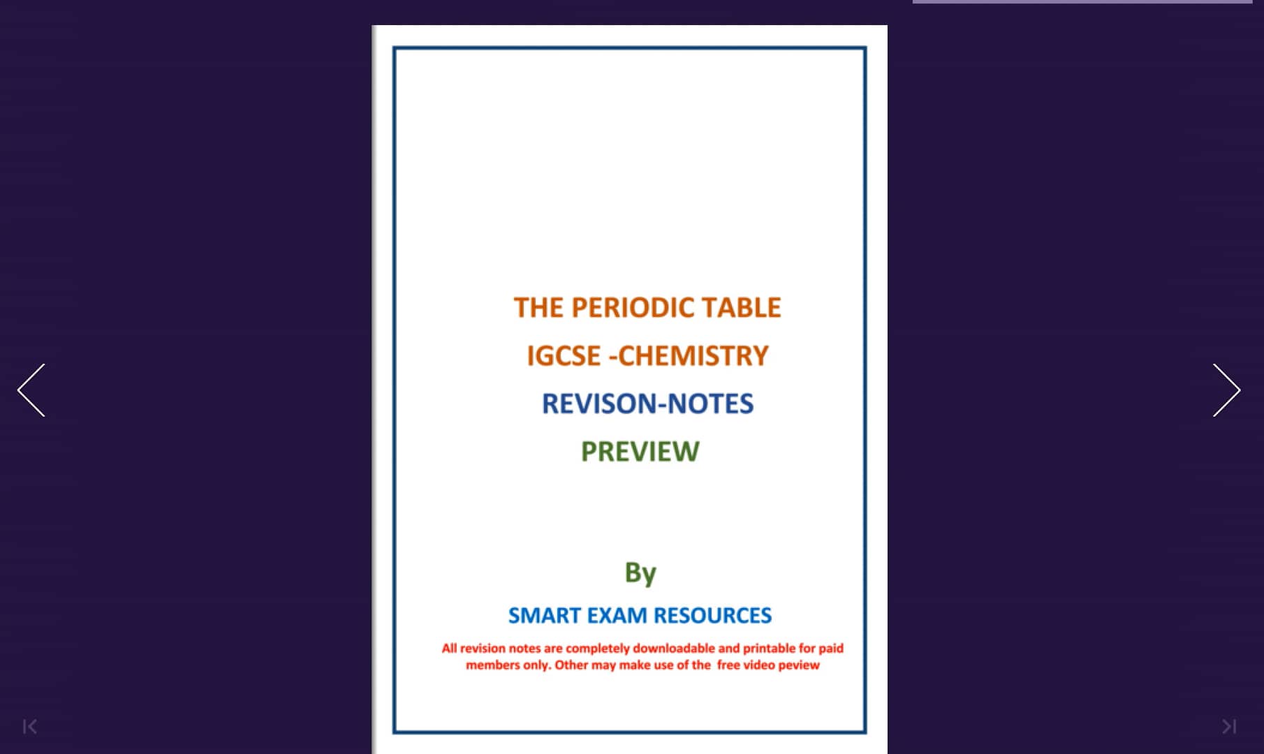 igcse chemistry revision notes the periodic table on vimeo