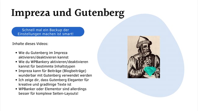 Herausforderung Impreza & Gutenberg